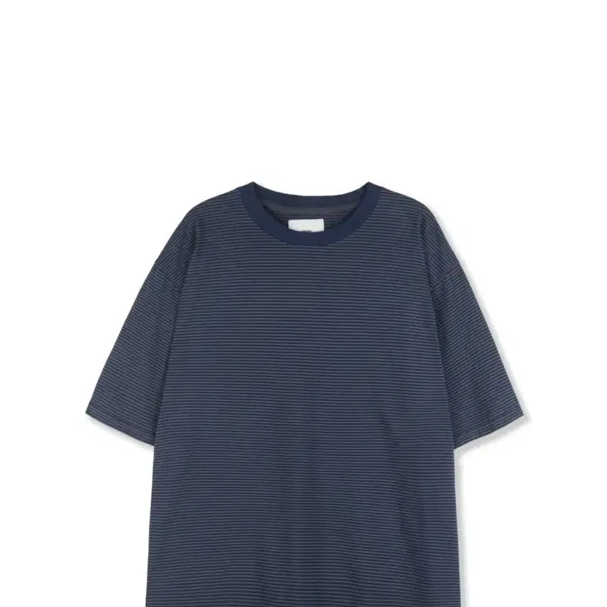 [BUNJANG] Perenne Stripe Half Sleeve T-shirt Navy/Charcoal / 퍼렌 스트라이프 반팔티셔츠