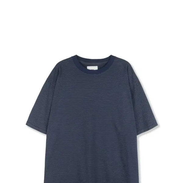 [BUNJANG] Perenne Stripe Half Sleeve T-shirt Navy/Charcoal / 퍼렌 스트라이프 반팔티셔츠