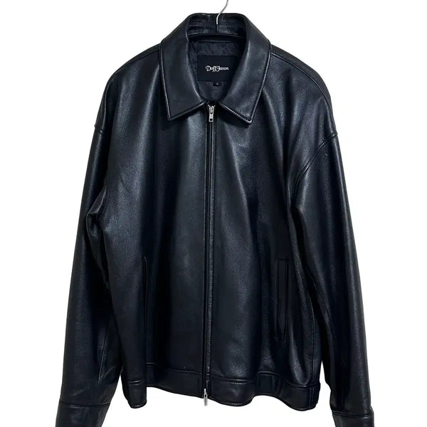 [BUNJANG] Dope Dope Oversized Lambskin Single Jacket / [도프제이슨]_오버핏 램스킨 싱글 자켓
