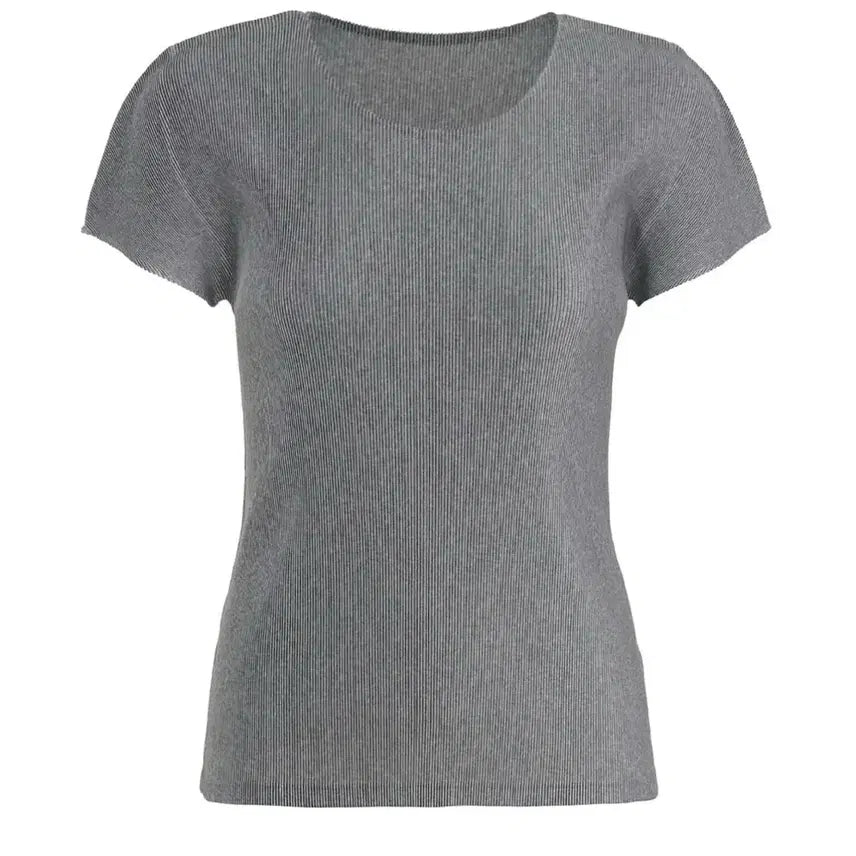 [BUNJANG] Pleats Please Mist Basic Round Top Grey Size 3 / 플리츠플리즈 미스트 베이직 라운드탑 그레이 3 사이즈