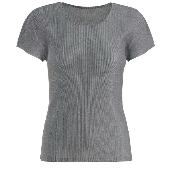 [BUNJANG] Pleats Please Mist Basic Round Top Grey Size 3 / 플리츠플리즈 미스트 베이직 라운드탑 그레이 3 사이즈