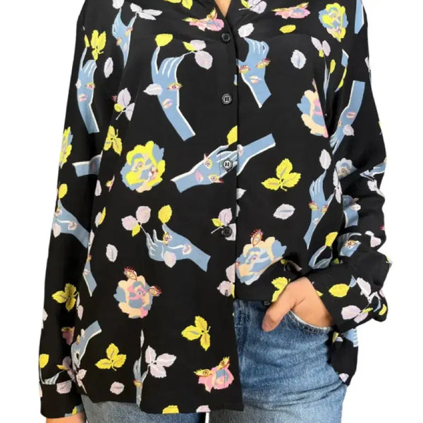 [BUNJANG] Bimilaiola Patterned Chiffon Shirt / 빔바이롤라 패턴 쉬폰 셔츠