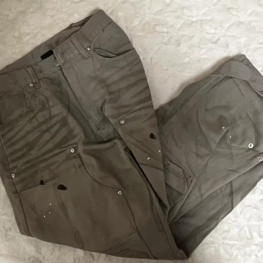 [BUNJANG] Trillion Dirty Paint Cargo Pants / 무신사 트릴리온 더티 페인트 카고