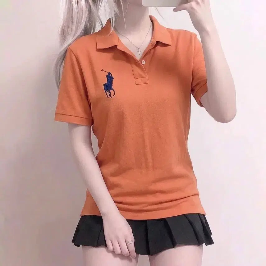 [BUNJANG] Polo Ralph Lauren Orange Big Pony Short Sleeve Polo Shirt / 폴로 랄프로렌 오렌지 빅포니 반팔카라티 (No.78)