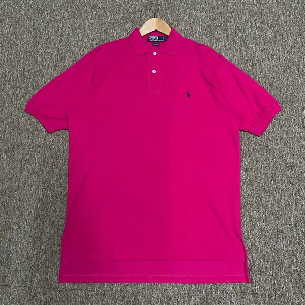 [BUNJANG] Polo Ralph Lauren Pink Cotton Polo Shirt M / 폴로 랄프로렌 핑크 반팔 카라티 M