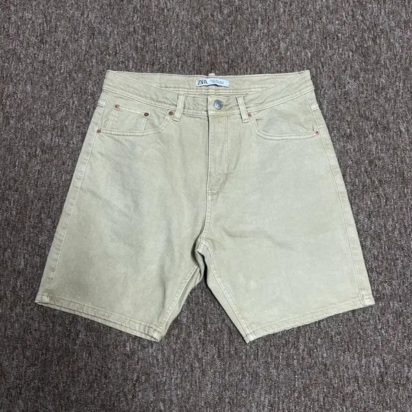 [BUNJANG] ZARA Beige Cotton Shorts Size 32 / 자라 ZARA 베이지 코튼 반바지 32