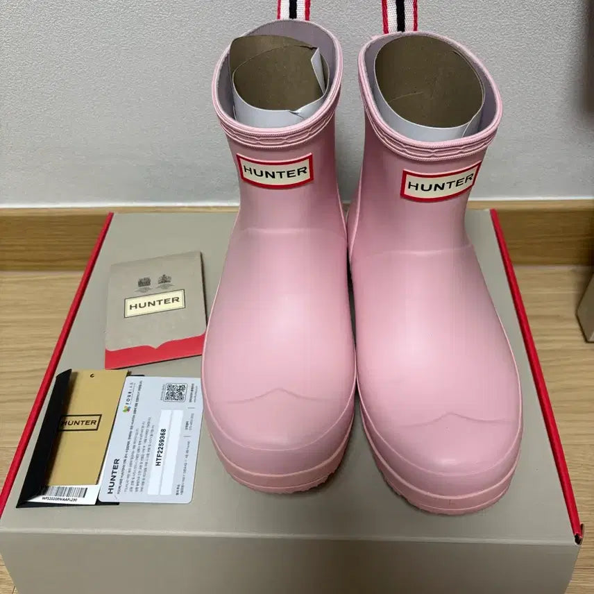 [BUNJANG] Hunter Play Short Rain Boots (Azalea Pink) / 헌터 플레이 숏 레인부츠(아젤리아핑크)