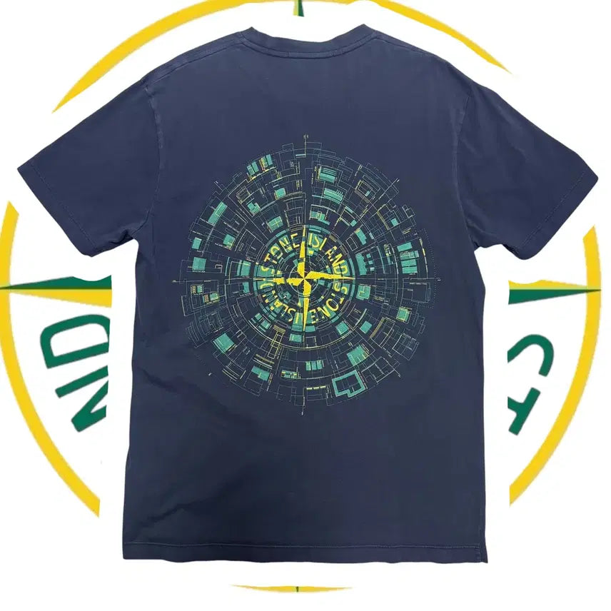 [BUNJANG] Stone Island Printing Back Logo T-Shirt / 정품 스톤아일랜드 프린팅 백로고 반팔티셔츠 (No.102)