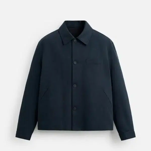 [BUNJANG] Zara Cotton-Lyocell Blend Jacket Navy / zara 면-라이오셀 재킷