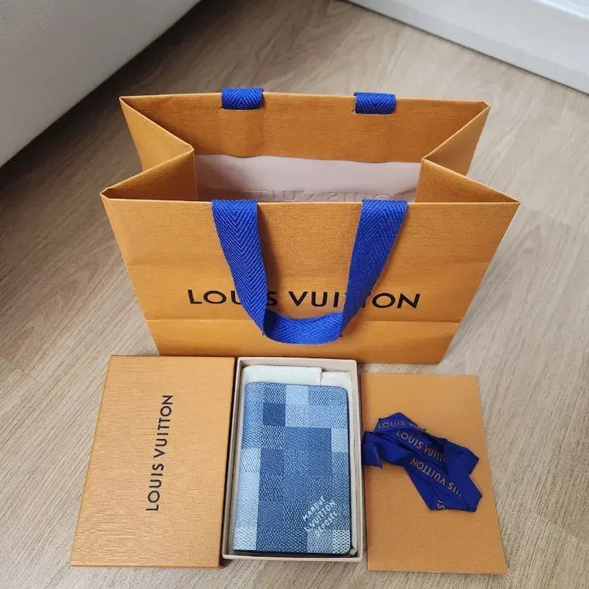 [BUNJANG] Louis Vuitton Damier Indigo Blue Organizer / (새상품) 루이비통 다미에 인디고 블루 오거나이저