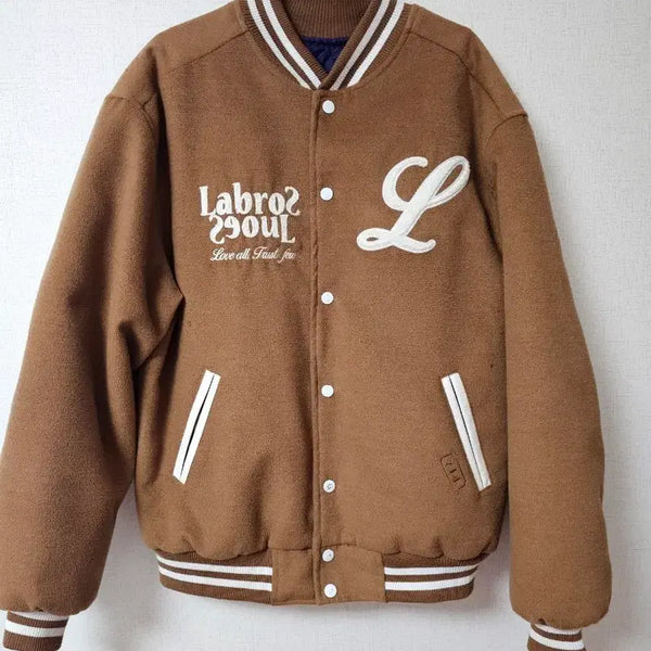 [BUNJANG] LABROS 290UL Baseball Jumper Brown / LABROS 290UL 야구 점퍼 브라운