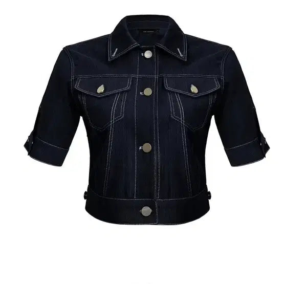 [BUNJANG] The Lourang Stitch Cotton Jacket Denim Jacket Navy / 더로랑 스티치 코튼자켓 데님자켓