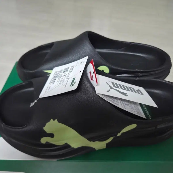 [BUNJANG] Puma Unwind Nitro Cat Active Slippers (Black, 270) / [새상품/270] 푸마 언와인드 나이트로 캣 액티브 슬리퍼 (블랙)