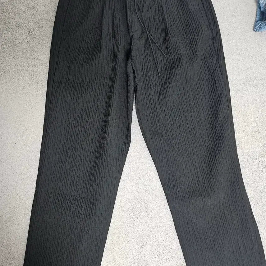 [BUNJANG] ZARA Black Textured Wide Pants / 자라 블랙 텍스처 와이드 팬츠