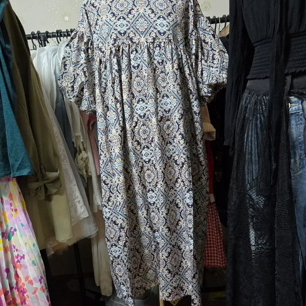 [BUNJANG] Patterned Maxi Dress / 패턴 맥시 원피스