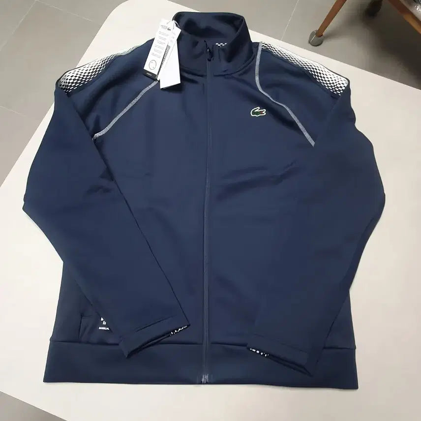 [BUNJANG] Lacoste Tennis x Medvedev Collaboration Zip-Up Jacket Navy / [L(100~105)] 라코스테 테니스 X 메드베데프 콜라보 집업 자켓 새제품