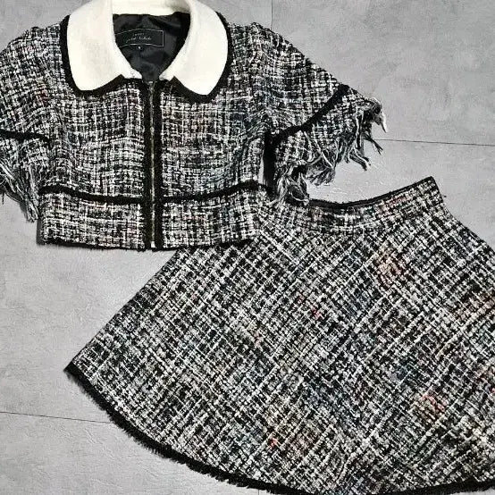 [BUNJANG] J MONT Tweed Skirt Set S / JMONT트위드 스커트 세트 S