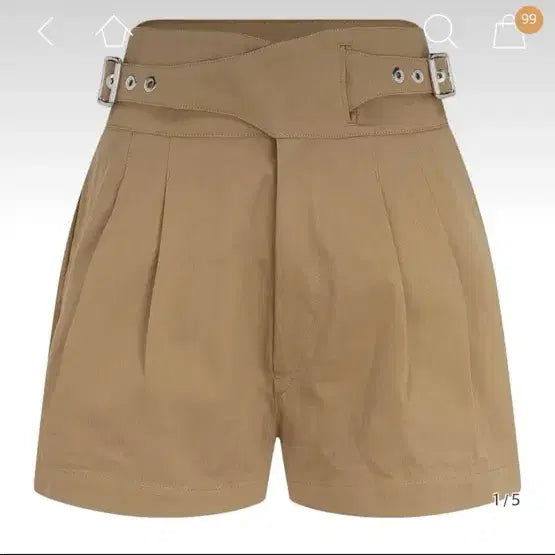 [BUNJANG] Diesel Women's Two-Pleat Belted Short Pants / 새상품 diesel 디젤 여성 투턱 벨티드 숏 팬츠 쇼츠 반바지