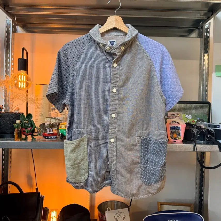 [BUNJANG] GO SLOW CARAVAN Ethnic Pattern Short Sleeve Shirt / 고슬로우 가라반 에스닉 패턴 반팔 셔츠 3