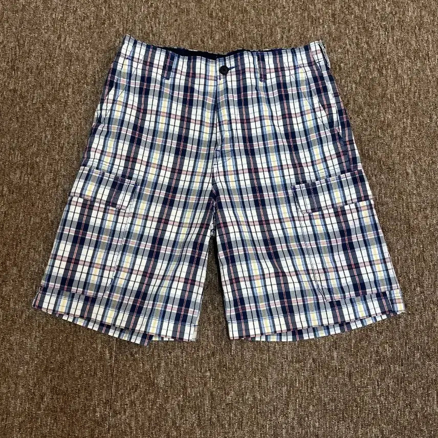 [BUNJANG] Nautica Check Cargo Shorts Size 32 / 노티카 체크 카고 반바지 32
