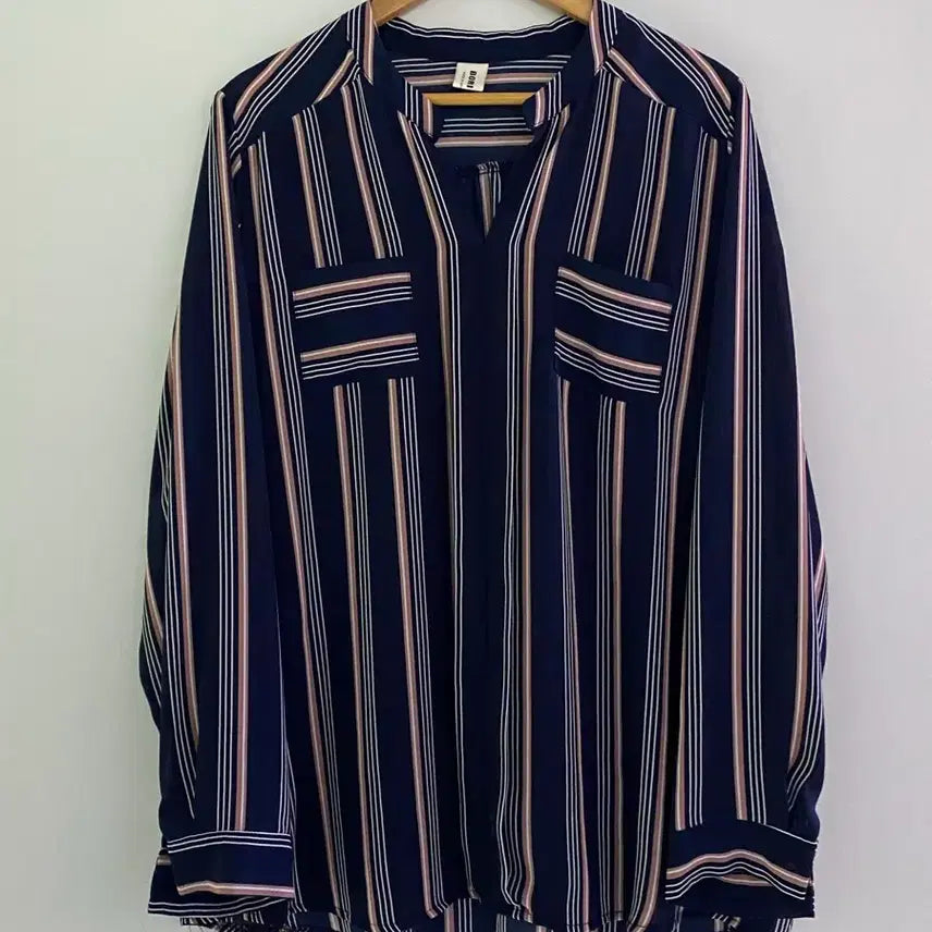 [BUNJANG] BORI Striped Shirt Blouse Size 88 / BORI 스트라이프 셔츠 블라우스 88사이즈