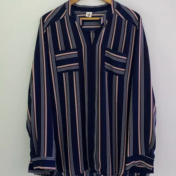[BUNJANG] BORI Striped Shirt Blouse Size 88 / BORI 스트라이프 셔츠 블라우스 88사이즈