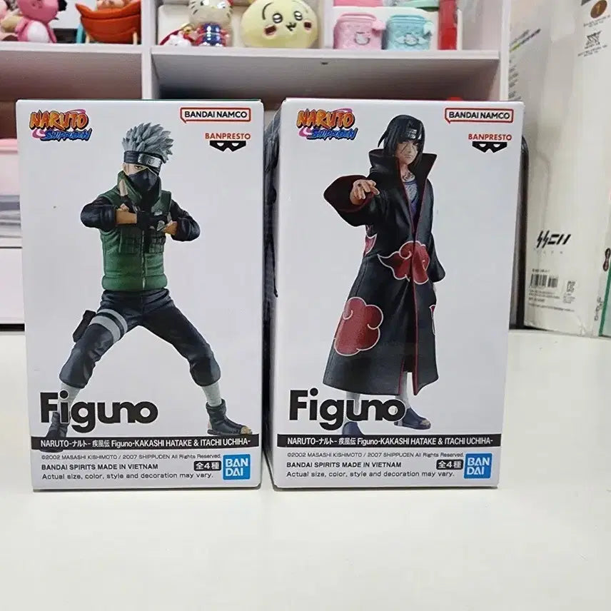 [BUNJANG] Naruto Figuno Itachi & Kakashi Figure Set / (새상품 정품)2개세트 나루토 Figuno 이타치 카카시 피규어