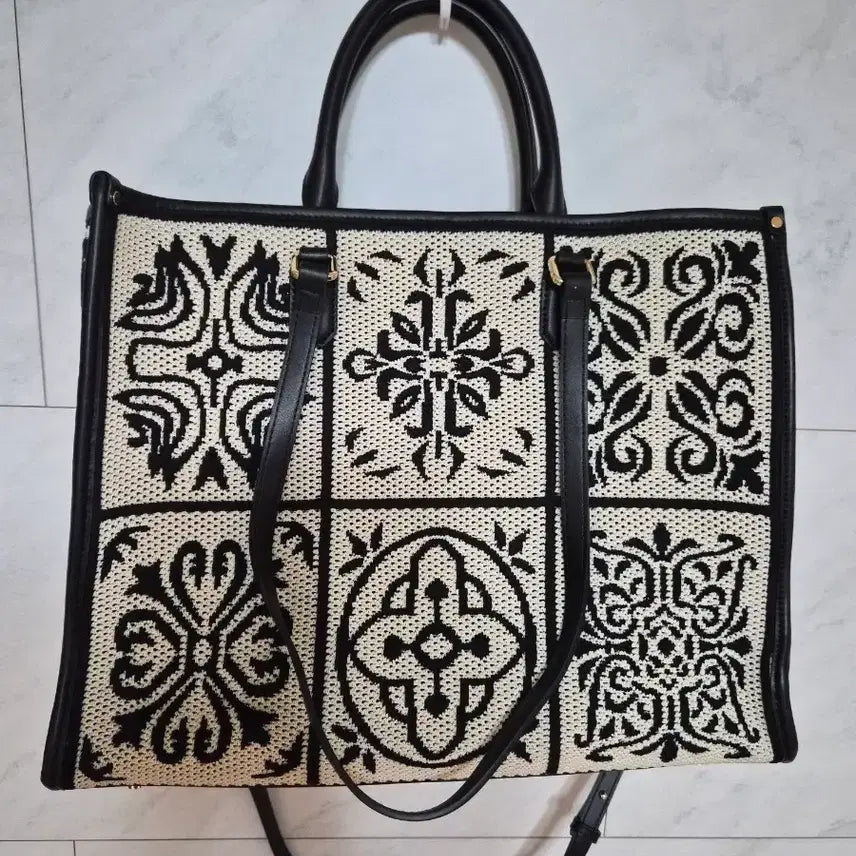 [BUNJANG] My Best Bag Florence Jacquard Tote Bag / 마이 베스트백 피렌체 자가드 토트백