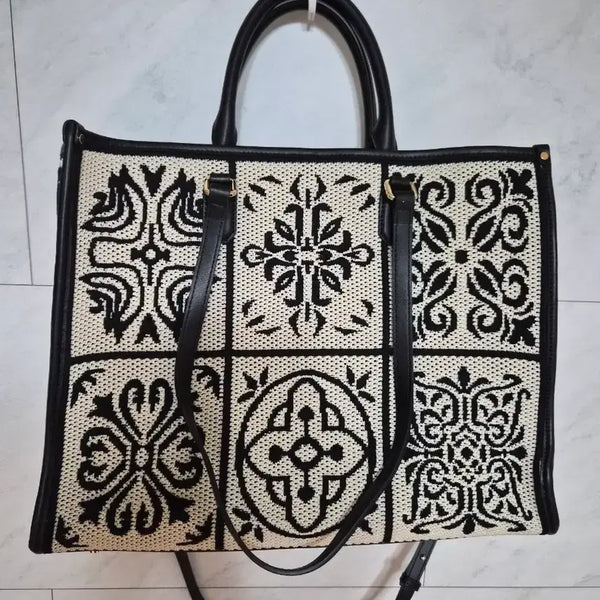 [BUNJANG] My Best Bag Florence Jacquard Tote Bag / 마이 베스트백 피렌체 자가드 토트백