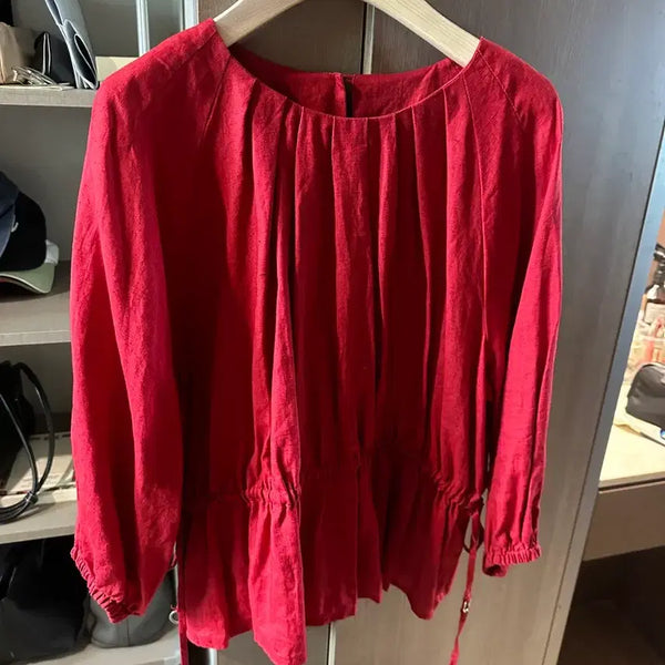 [BUNJANG] JS New York Linen Blouse / js.뉴욕 린넨 블라우스