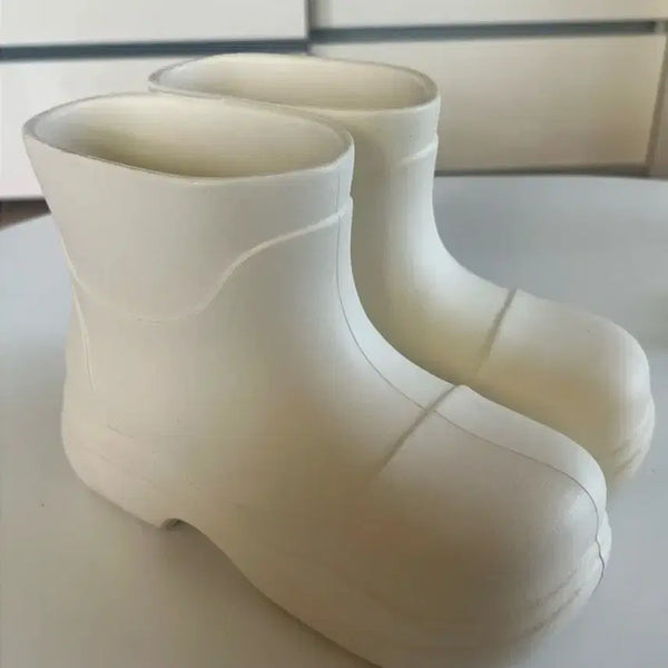 [BUNJANG] Rockfish Cream Rain Boots / 락피쉬 크림색 레인부츠