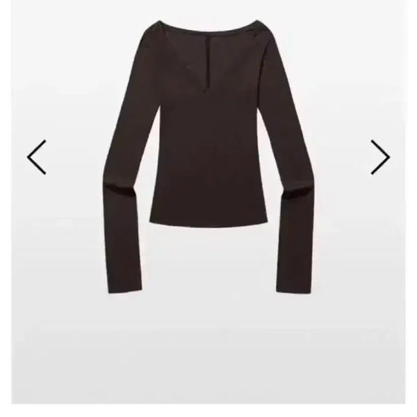 [BUNJANG] Kimseoul 513 V-Neck Long Sleeve (Brown) / Kimseoul 킴서울 513 브이넥 롱슬리브 (브라운)