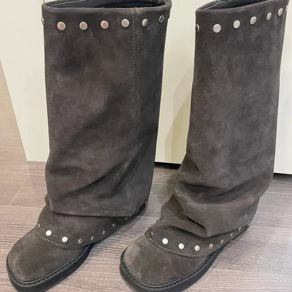 [BUNJANG] Heldur Real Suede Studded Boots 240 / 헬더 리얼스웨이드 스터드부츠 240