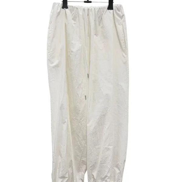 [BUNJANG] Vintage King White Crinkled Full Banding String Pants / 여성F/ 화이트 바스락 풀밴딩 스트링 팬츠 빈티지킹