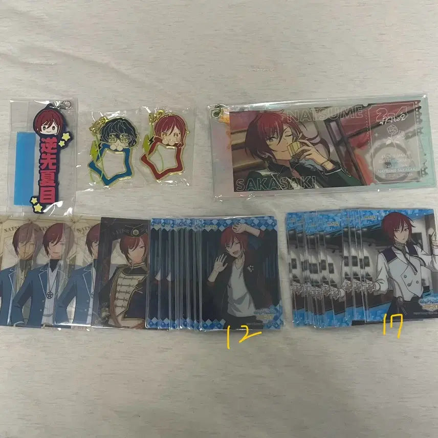 [BUNJANG] Ensemble Stars Sakasaki Natsume Bundle Set Keyring & Clear Card / 앙상블스타즈 앙스타 사카사키 나츠메 일괄 키링 클리어카드