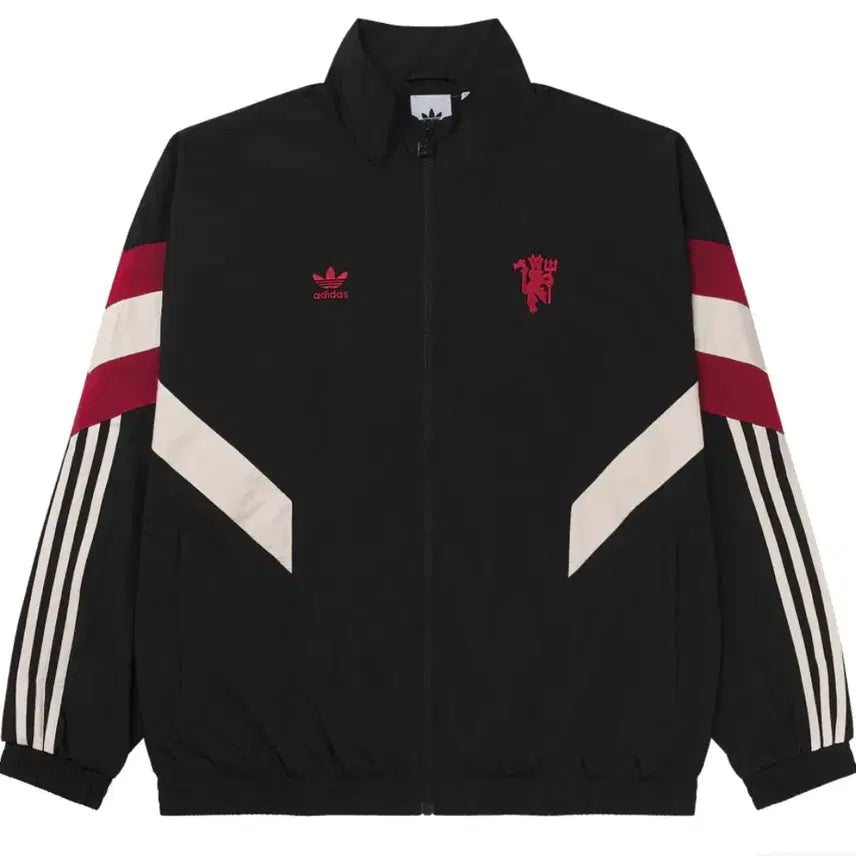 [BUNJANG] Adidas Manchester United Track Top - Black/Red (Size M) / 아디다스 맨체스터 유나이티드 트랙탑 블랙 레드 - KR 사이즈 M사이즈