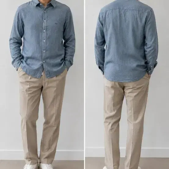 [BUNJANG] Daks Men's Blue Dress Shirt Size 105 / 닥스 셔츠 105 사이즈 블루