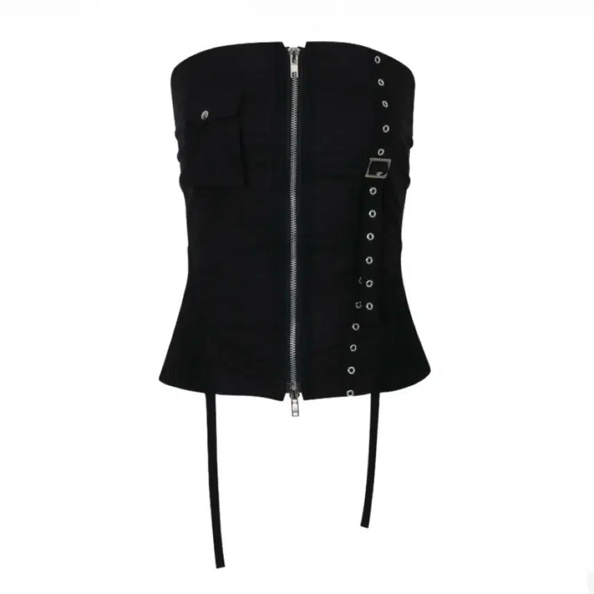 [BUNJANG] Bohemian Seoul Grunge Biker Bustier Black / (W) Bohemian Seoul Grunge Biker Bustier Black