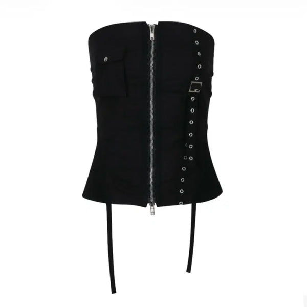 [BUNJANG] Bohemian Seoul Grunge Biker Bustier Black / (W) Bohemian Seoul Grunge Biker Bustier Black