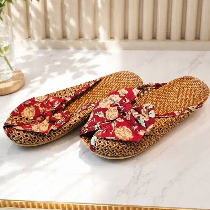 [BUNJANG] Unused Rattan Seagrass Slippers - Indoor & Office Use / [미사용 새상품] 라탄 왕골 슬리퍼, 사무실 슬리퍼, 실내화