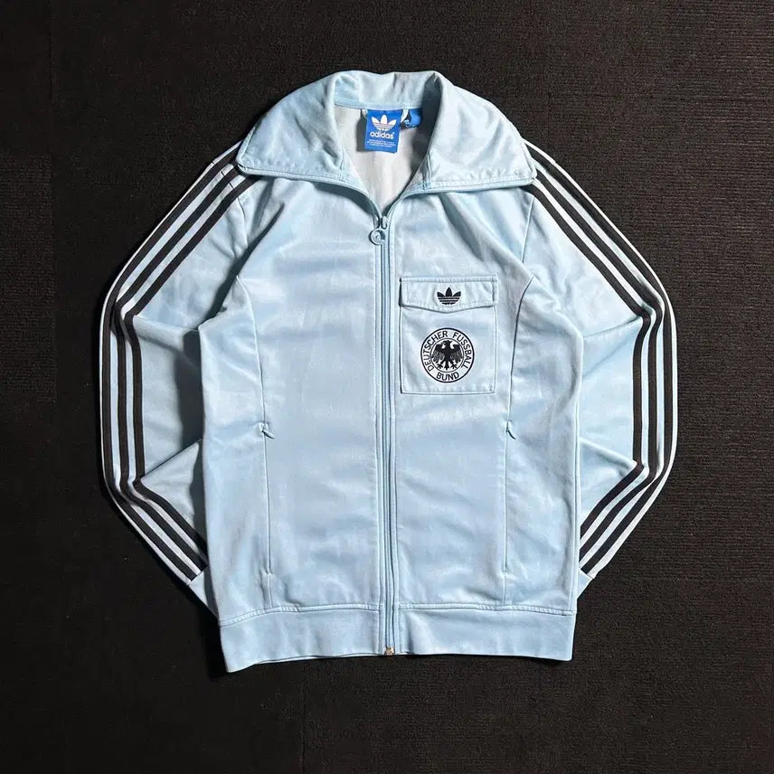 [BUNJANG] Adidas Germany Sky Blue Track Top Jersey / 아디다스 독일 스카이블루 트랙탑 져지
