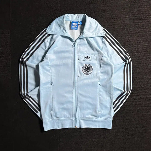 [BUNJANG] Adidas Germany Sky Blue Track Top Jersey / 아디다스 독일 스카이블루 트랙탑 져지