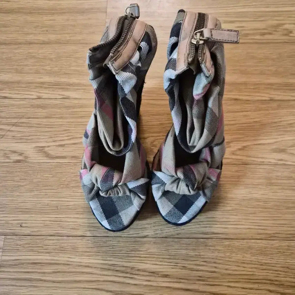 [BUNJANG] Burberry Check Ankle Sandals / 버버리 체크 앵클 샌들
