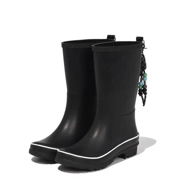 [BUNJANG] Physical Department 3-Way Basic Long Rain Boots Black 250 / 새상품) 피지컬디파트먼트 3way 베이직 롱 레인부츠 블랙 250