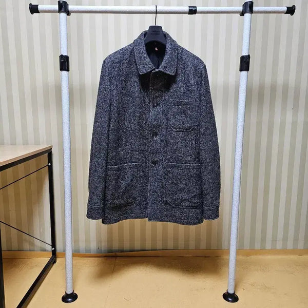 [BUNJANG] Cambridge Members Tweed Jacket Charcoal Herringbone / 캠브리지멤버스 자켓 트위드 110