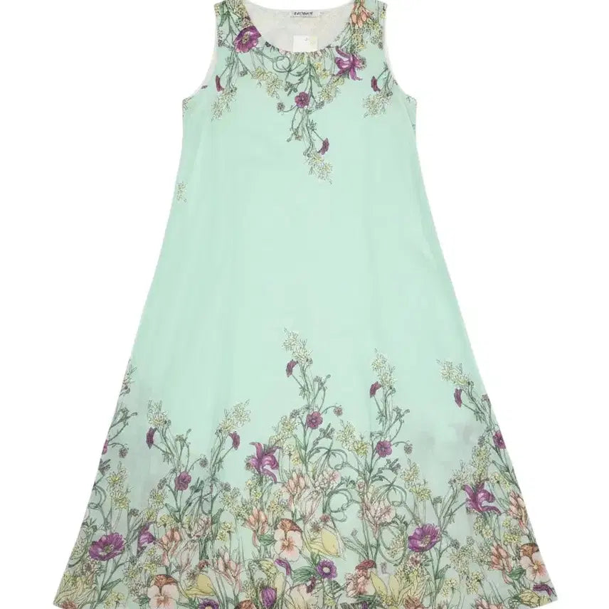 [BUNJANG] JS Mint Sleeveless Goddess Long Dress Vintage / 여성F/ 텍새옷 JS 민트색 민소매 여신 롱원피스 빈티지킹