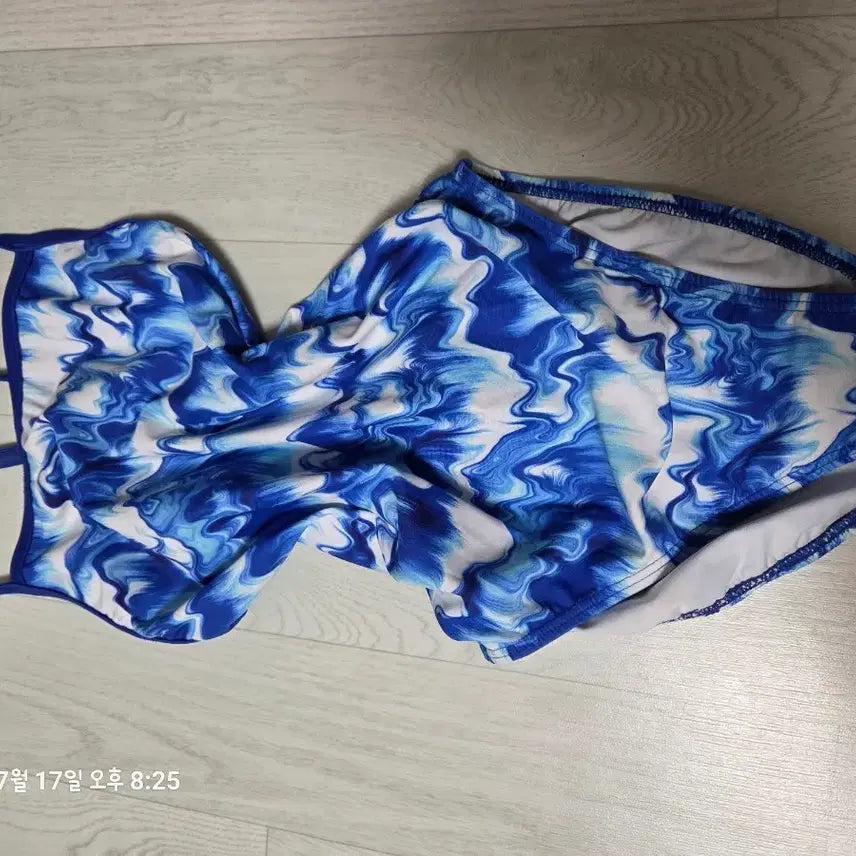 [BUNJANG] Senti Women's Swimsuit Blue Pattern / 센티 여성 수영복 80-85