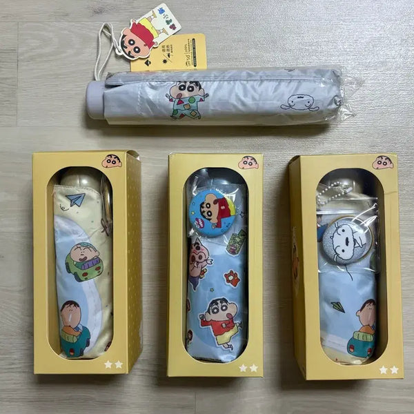 [BUNJANG] Crayon Shin-chan Character Portable Sun Umbrella/Rain Umbrella (4 Types) / 짱구 맹구 훈이 흰둥이 부리부리 휴대용 양산 우산 4종 새상품