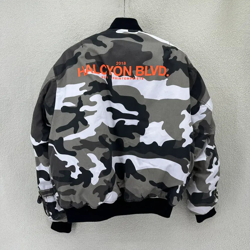 [BUNJANG] 1017 ALYX 9SM White Camo Bomber Jacket / 알릭스 화이트 카모 봄버