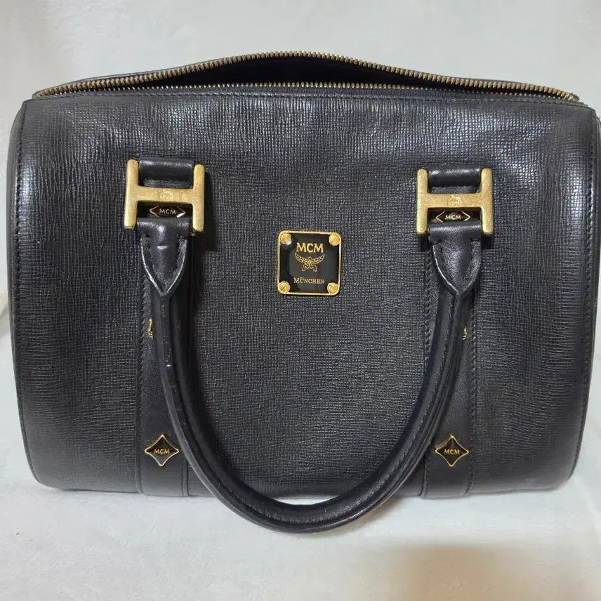 [BUNJANG] MCM Black Leather Tote Bag / 정품 mcm 블랙 가죽